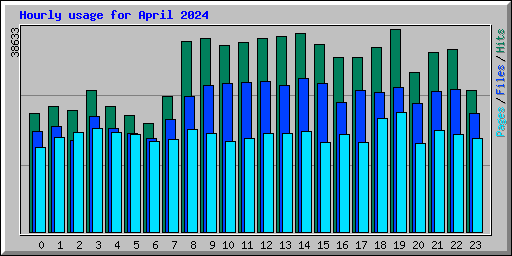 Hourly usage for April 2024